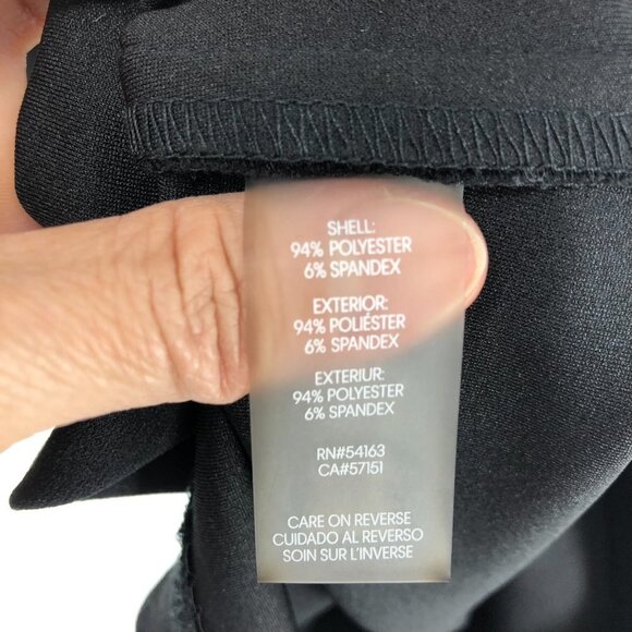 Calvin Klein Black Sheath Midi Sleeveless Dress Front Cutouts back zipup size 2 - Picture 9 of 15